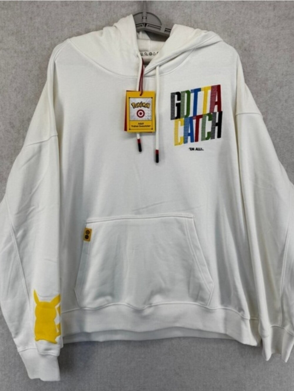Pokémon x Target Exclusive Gotta Catch 'Em All White Adult Hoodie XXL - NWT